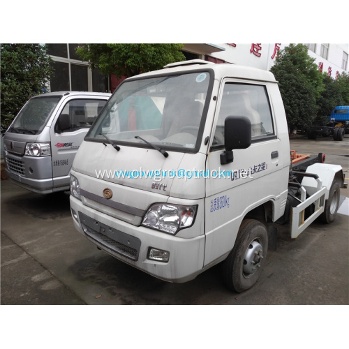 Small 6 wheels rear load garbage truck